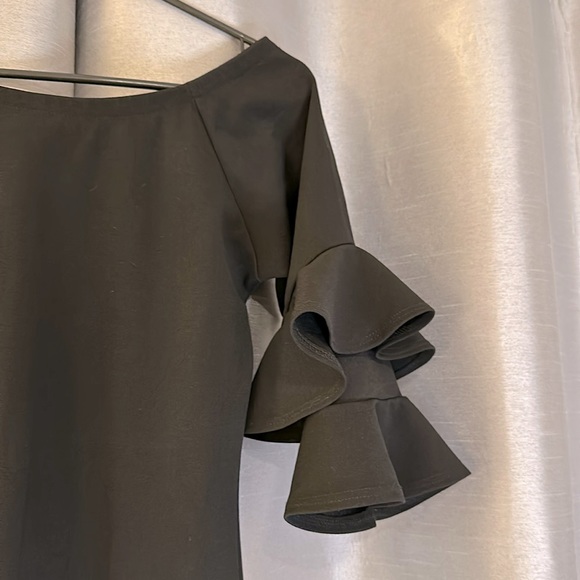 Pinkblush Black Off The Shoulder Maternity Dress - Picture 2 of 5